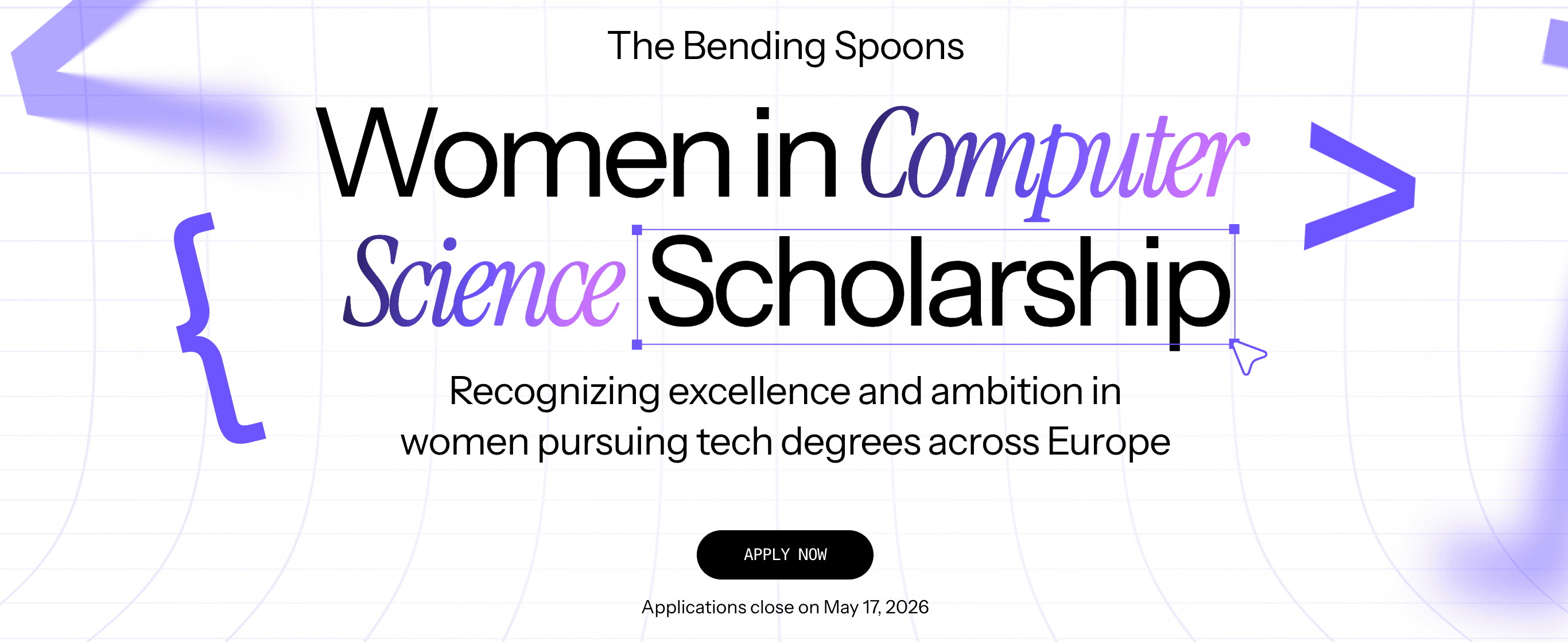 The Bending Spoons Women in Computer Science Scholarship